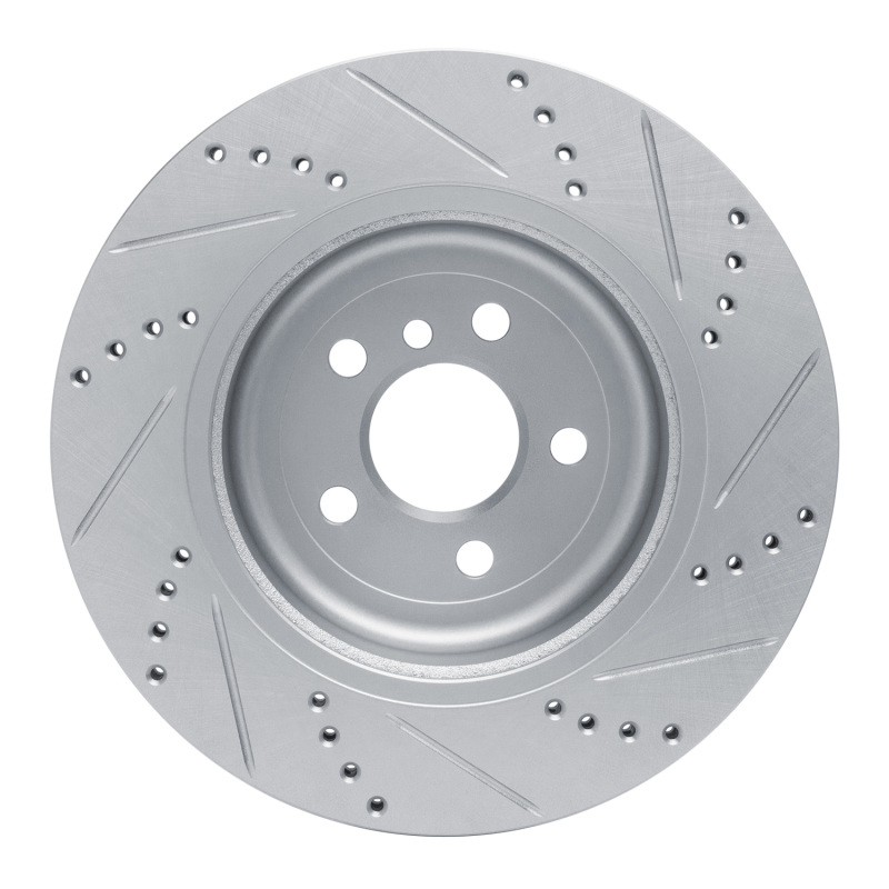 BMW 230I Brake Rotor (1) - Rear - R1 Concepts - Drilled & Slotted - Silver - `17-`25